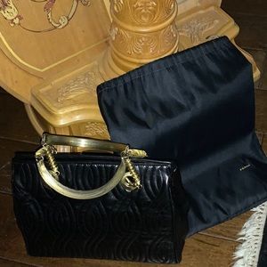 Fendi Black Quilted Leather Satchel